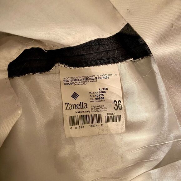 Zanella Men’s Alter Pleated Gray 100% Wool Dress Pants Size 36 x 30 EUC - Picture 5 of 6